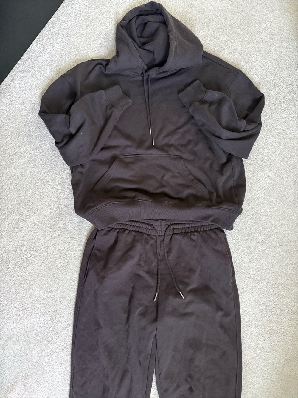 H&M New Line Dark Ashy Brown Hoodie and Jogger Set